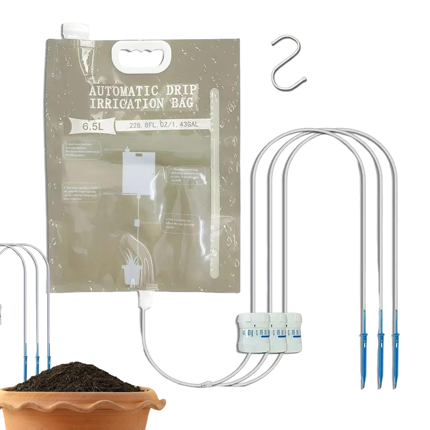 自動散水ドリッパー、調節可能な点滴量、庭の植物ケアと灌漑用の - Plant Parent Kit のレビューと価格