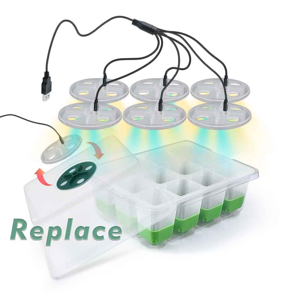 LED 成長ライト苗スタータートレイキット透明カバー付き屋内 - Plant Parent Kit のレビューと価格
